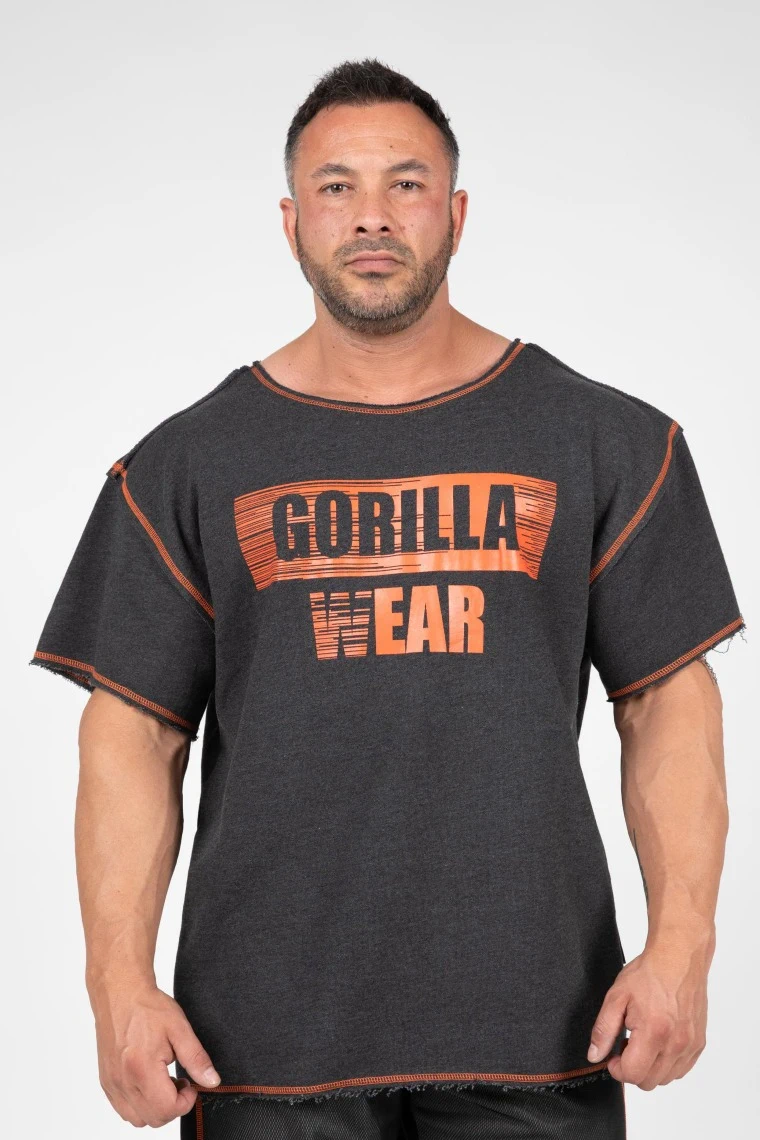 Wallace Workout Top - Gray/Orange - Image 1