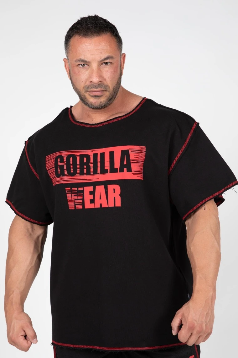 Wallace Workout Top - Black/Red - Image 1