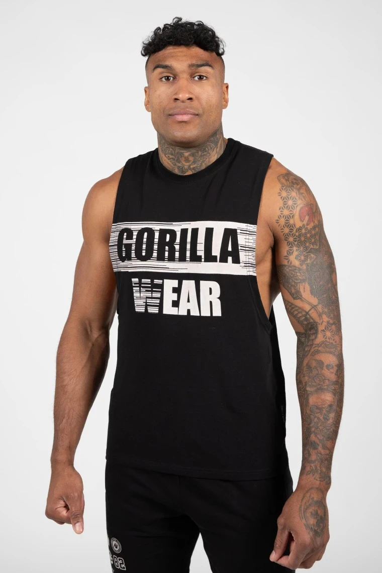 Lopez Drop Armhole Tank Top - Black - Image 1
