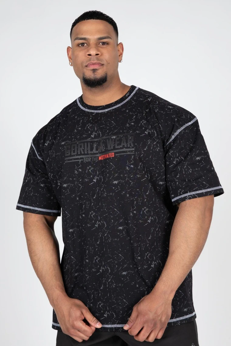 Saginaw Oversized T-Shirt - Washed Black - Image 1