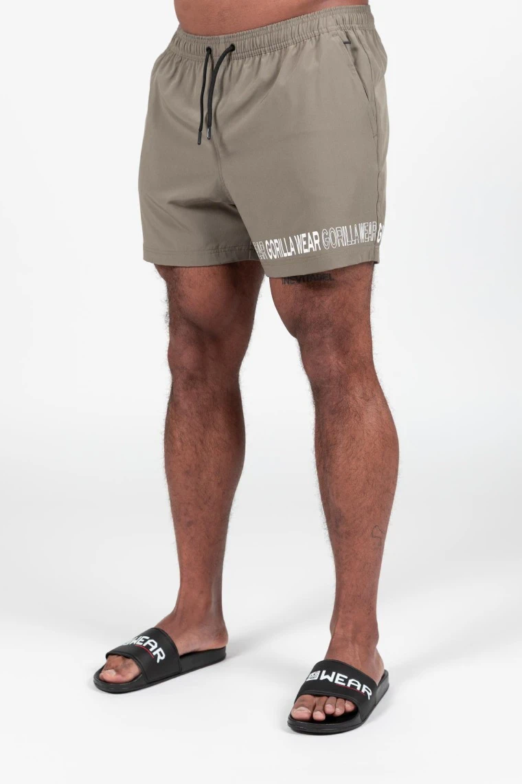 Otis Swim Shorts - Army Green - Image 1