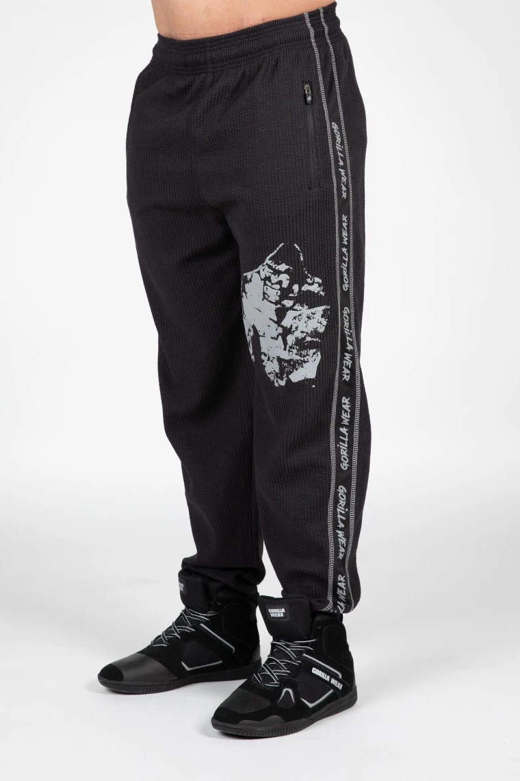 Buffalo Old School Workout Pants - Black/Gray - Image 1