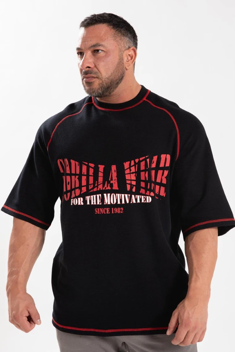 Finley Oversized T-Shirt - Black/Red - Image 1