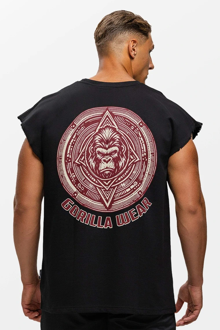 Bouse Cut Off Tank Top - Black - Image 1