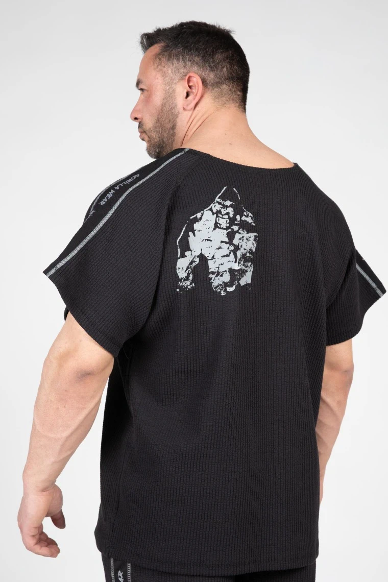 Buffalo Old School Workout Top - Black/Gray - Image 1