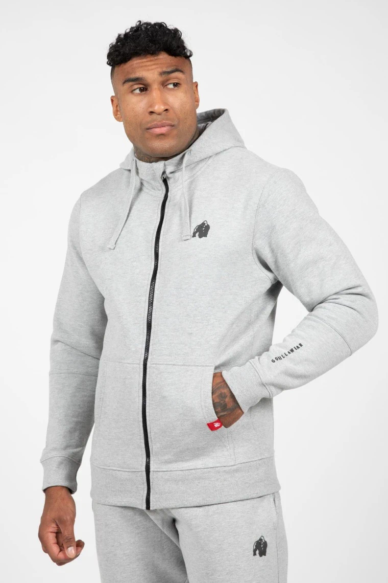 Leon Zipped Hoodie - Gray - Image 1