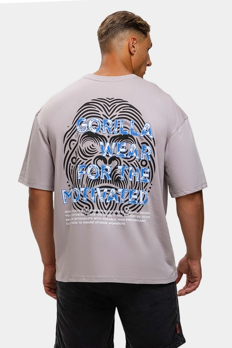 Macon Oversized T-Shirt - Light Gray - Image 1