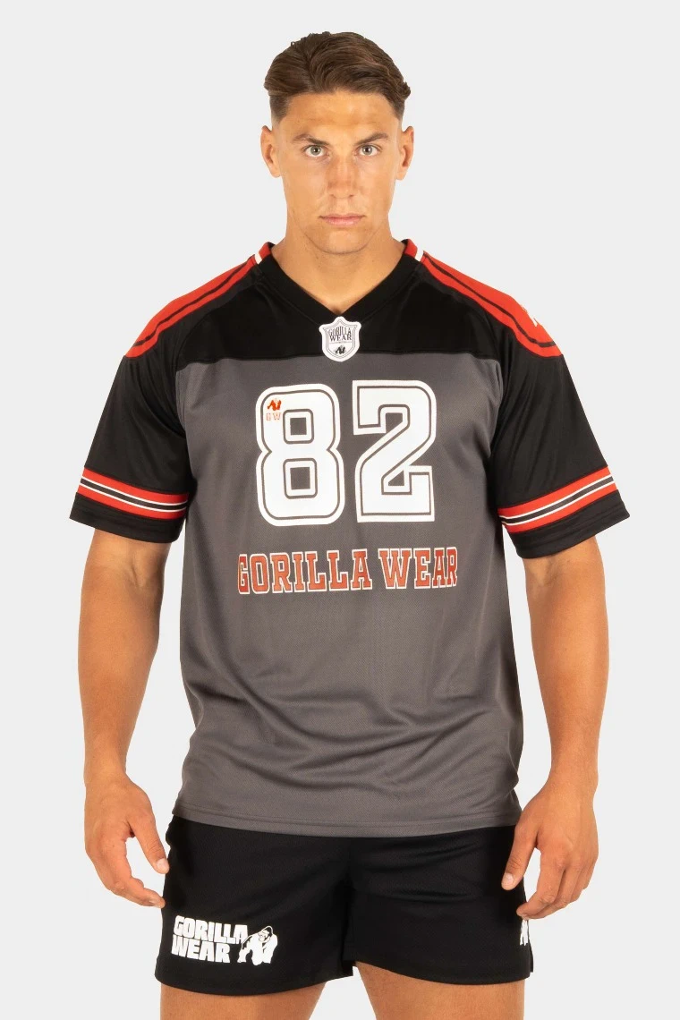 Tyler Football Jersey - Black/Red - Image 1