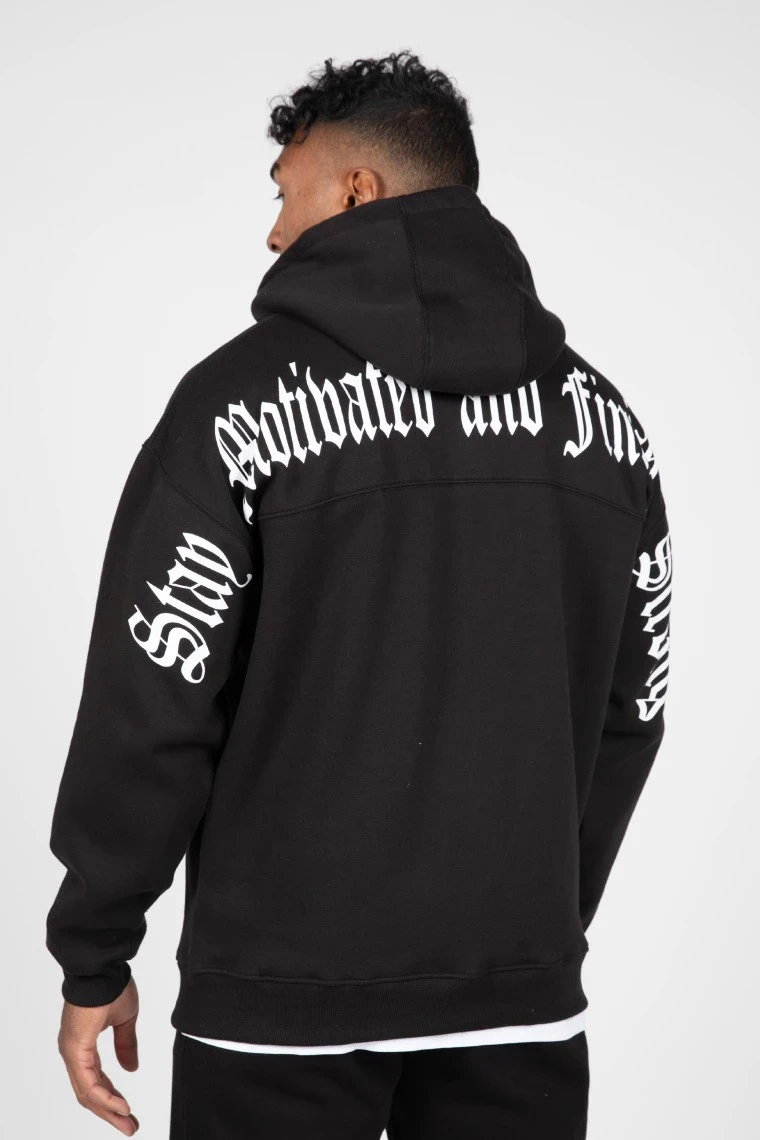 Utah Zipped Hoodie - Black - Image 1