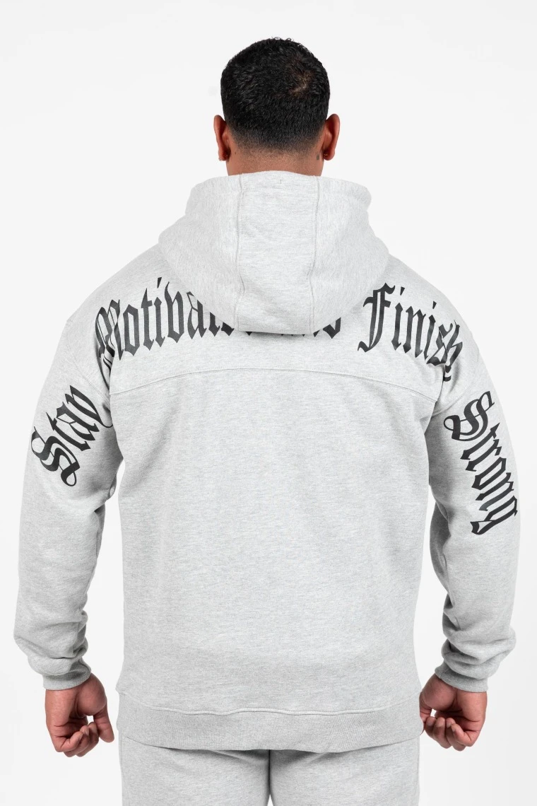 Utah Zipped Hoodie - Light Gray Melange - Image 1