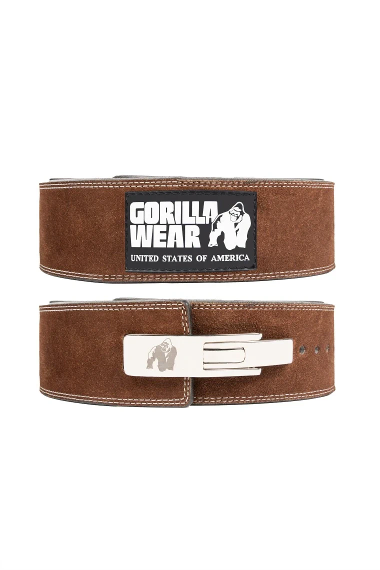 Leather Lever Belt - Brown - Image 1