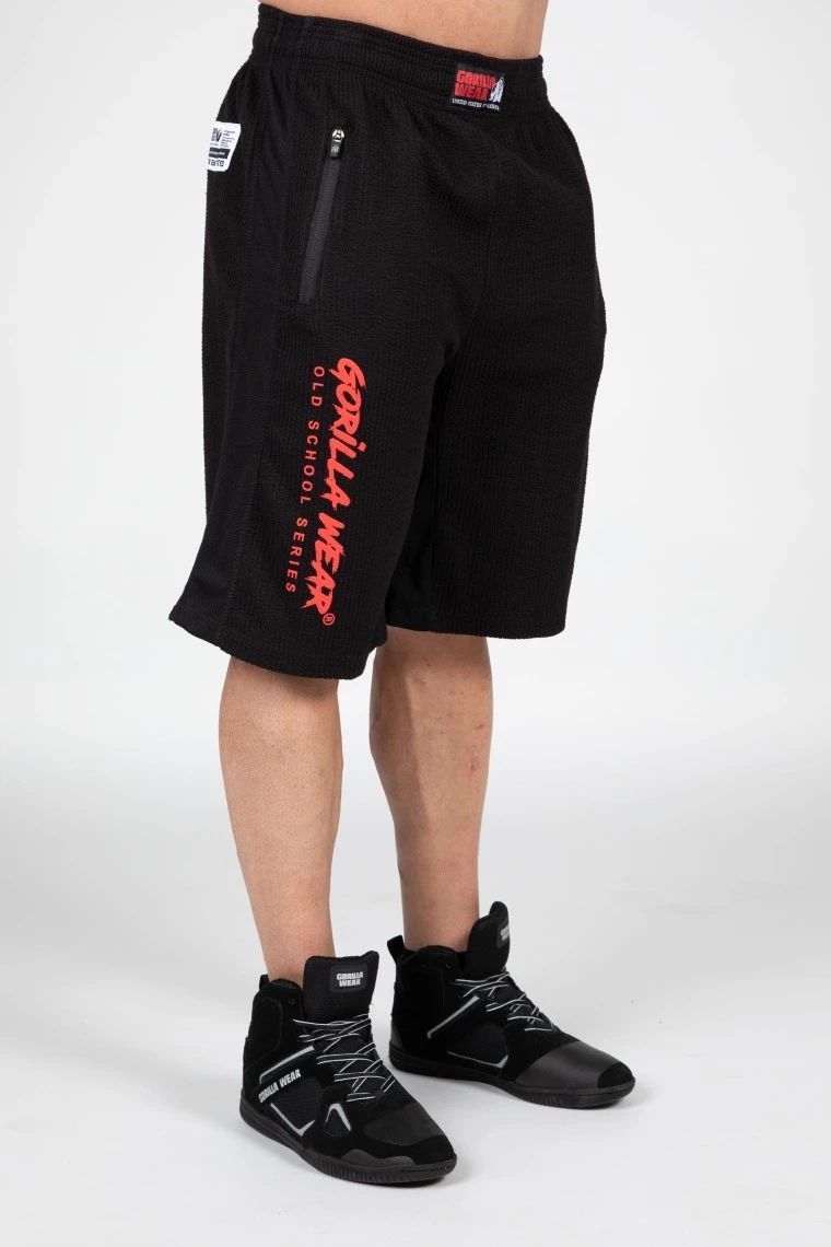 Augustine Old School Shorts - Black/Red - Image 1