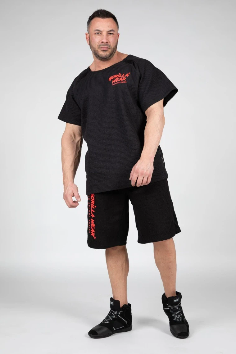 Ensemble Augustine Top & Short - Black/Red - Image 1