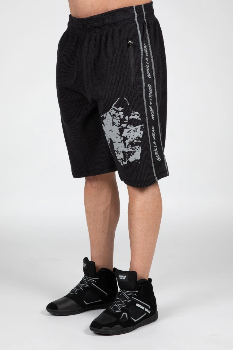 Buffalo Old School Workout Shorts - Black/Gray - Image 1